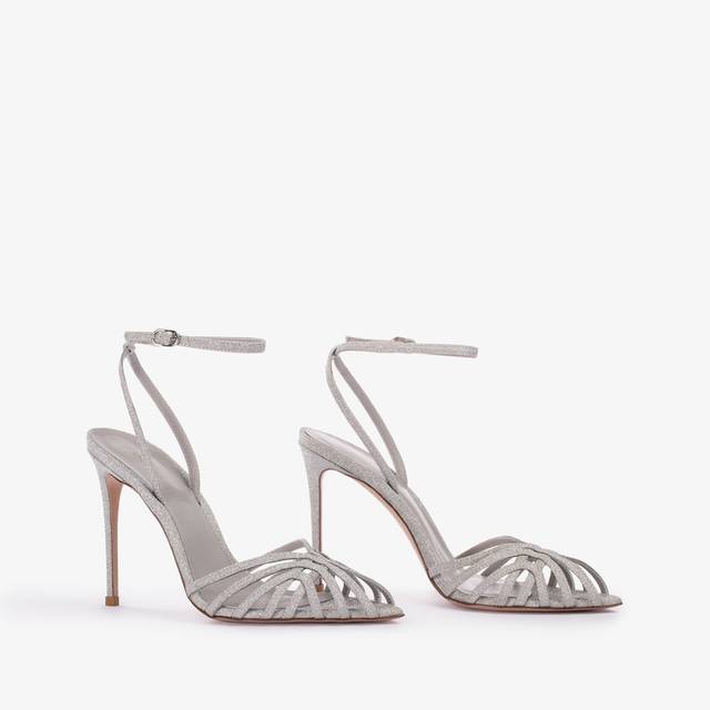 Le Silla Sandalo glitter argento Prezzo Ridotto