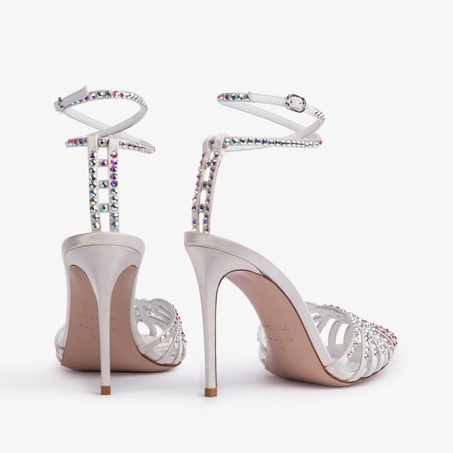 Le Silla Sandalo raso e Cristalli bianco Offerta