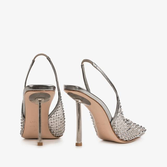 Le Silla Slingback gioiello rete argento Economico