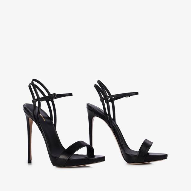 Le Silla Sandalo pelle nero Vendita Economica