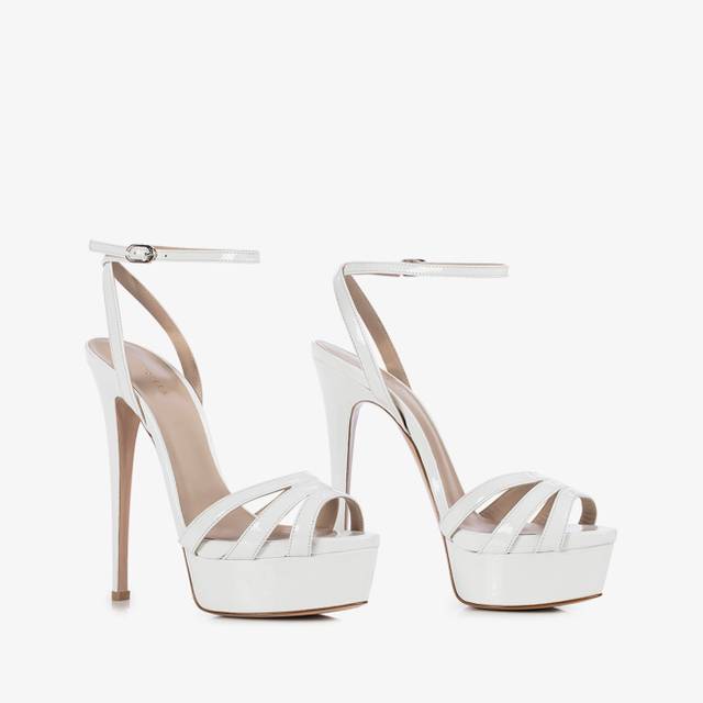 Le Silla Sandalo vernice bianco Vendita
