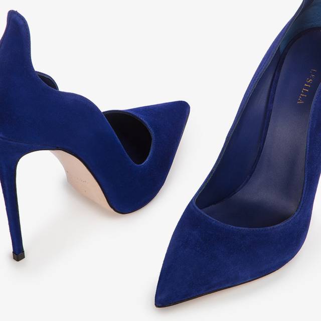 Le Silla Décolleté camoscio blu lazuli Novità