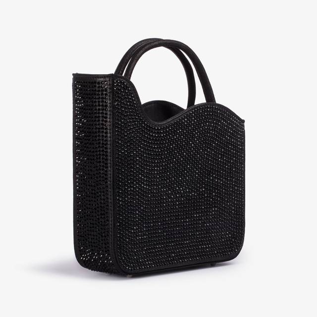 Le Silla Small bag cristalli nero jet Vendite Flash