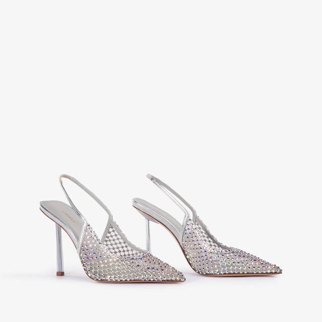 Le Silla Slingback gioiello rete argento eclissi 2025