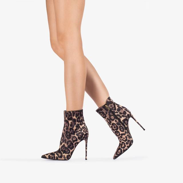 Le Silla Stivaletto raso stampa leopardo Pezzi Unici