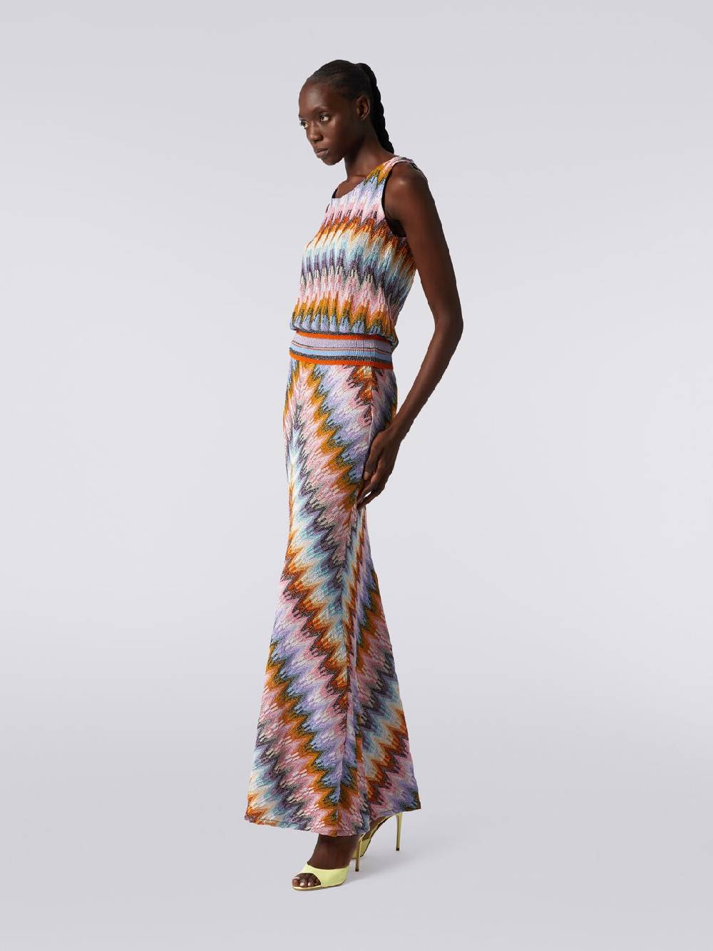 Missoni Gonna lunga svasata in viscosa zig zag con lurex I Più Venduti