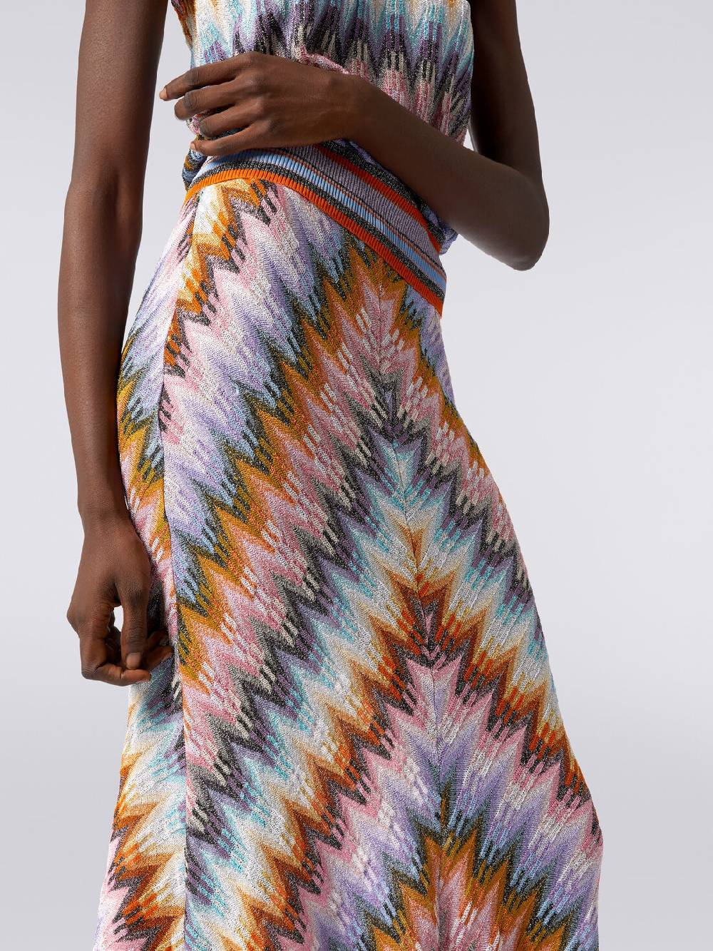 Missoni Gonna lunga svasata in viscosa zig zag con lurex I Più Venduti