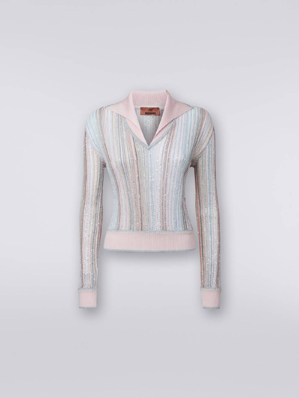 Missoni Top a maniche lunghe con righe verticali e paillettes Negozio