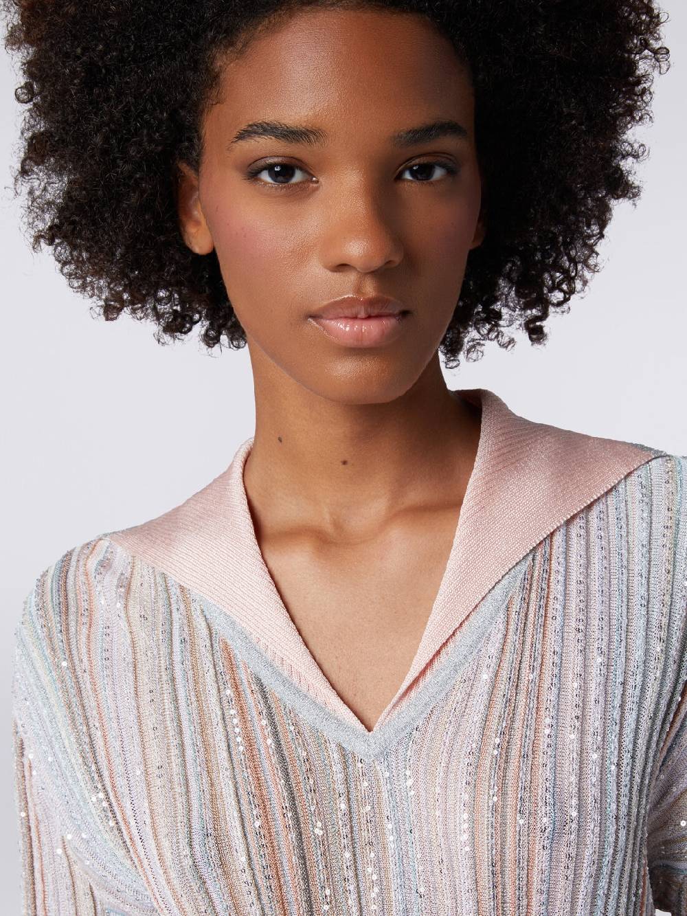 Missoni Top a maniche lunghe con righe verticali e paillettes Negozio
