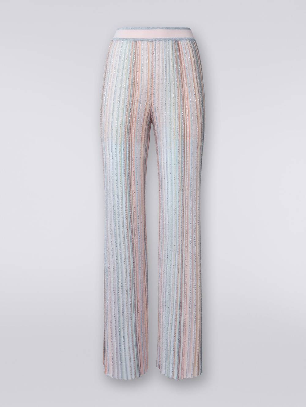 Missoni Pantaloni in maglia a righe verticali con paillettes In Saldo