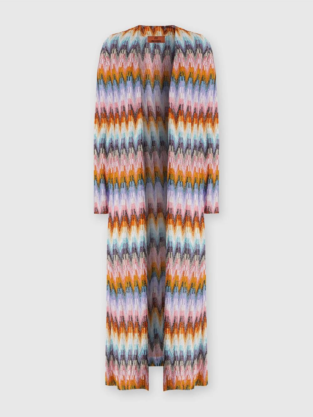 Missoni Cardigan lungo in maglia zig zag lamé Moda