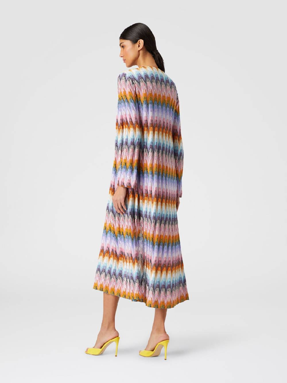 Missoni Cardigan lungo in maglia zig zag lamé Moda