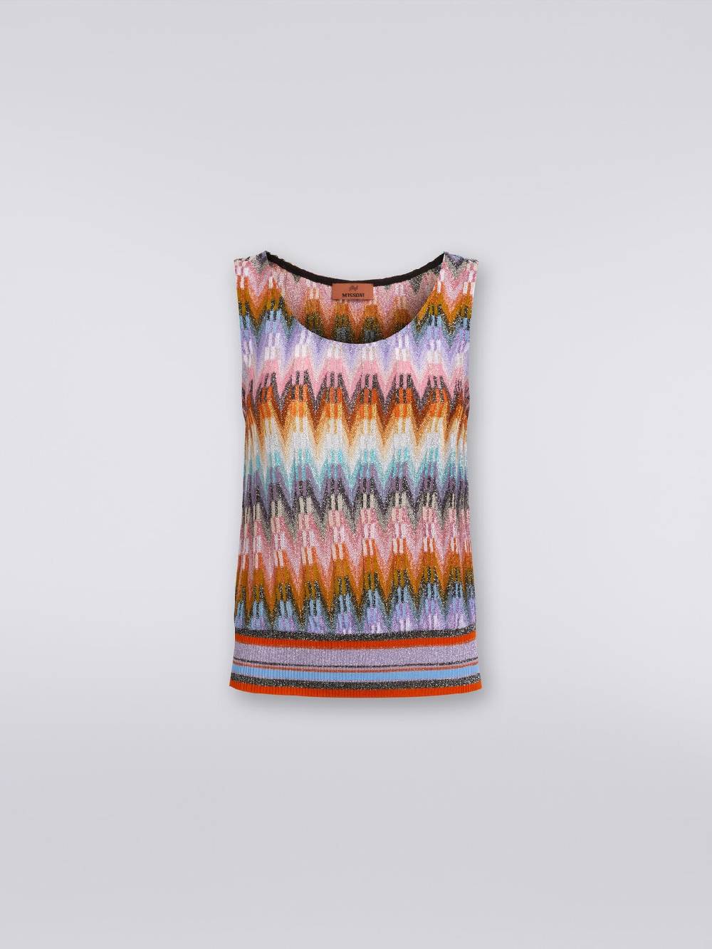 Missoni Top senza maniche in viscosa zig zag con lurex 2025