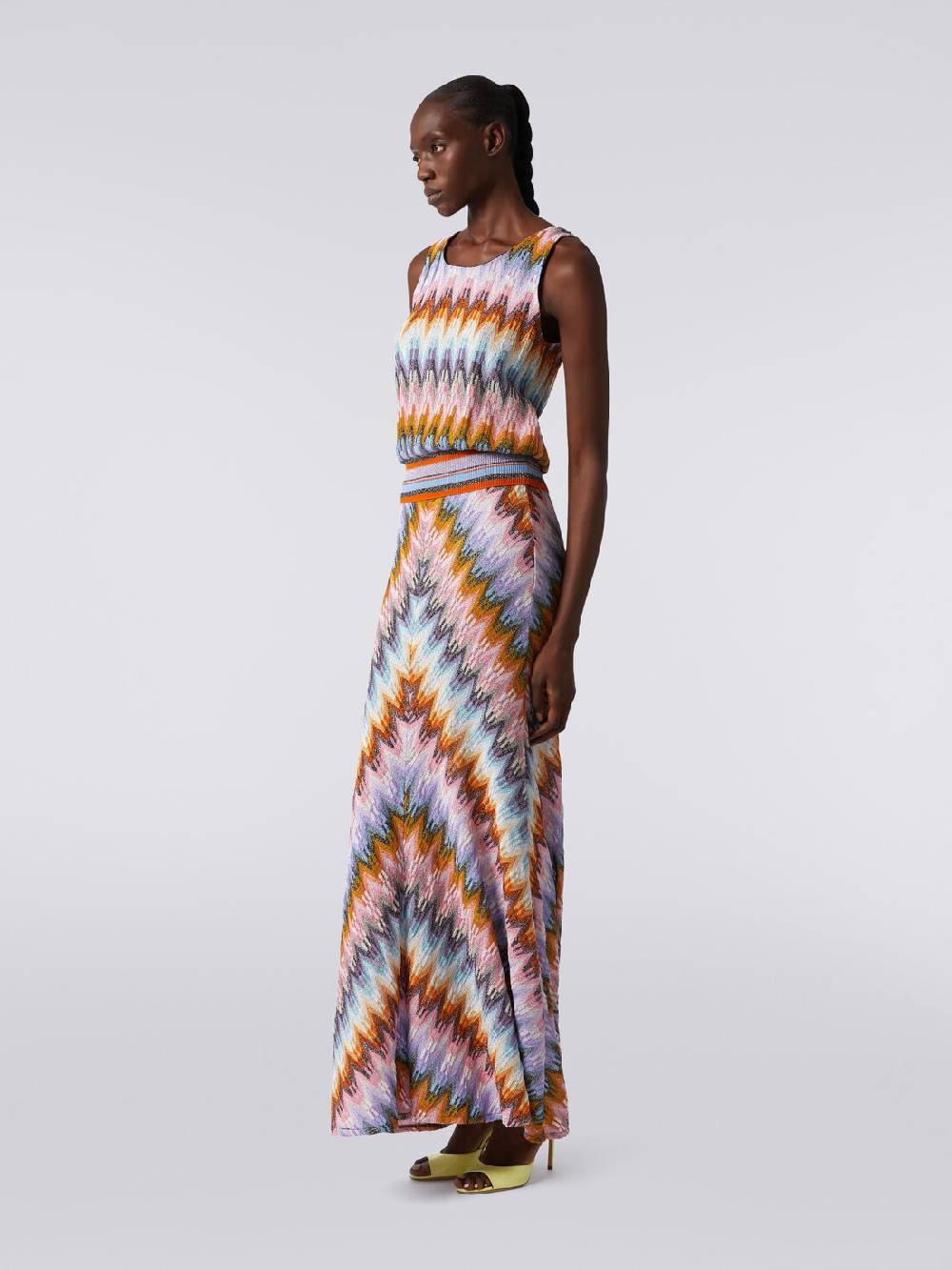 Missoni Top senza maniche in viscosa zig zag con lurex 2025