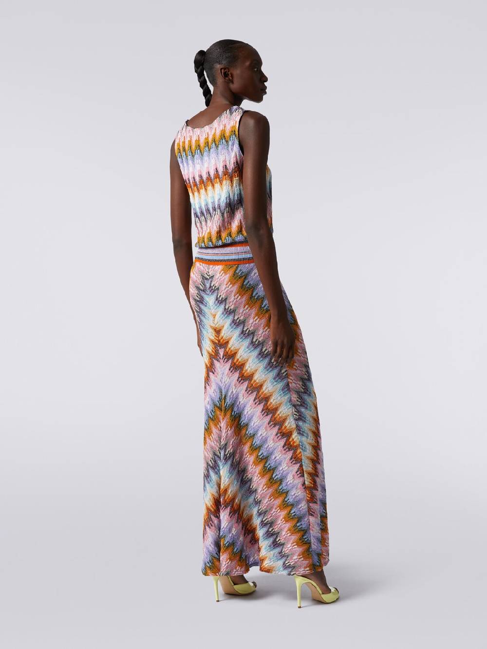 Missoni Top senza maniche in viscosa zig zag con lurex 2025
