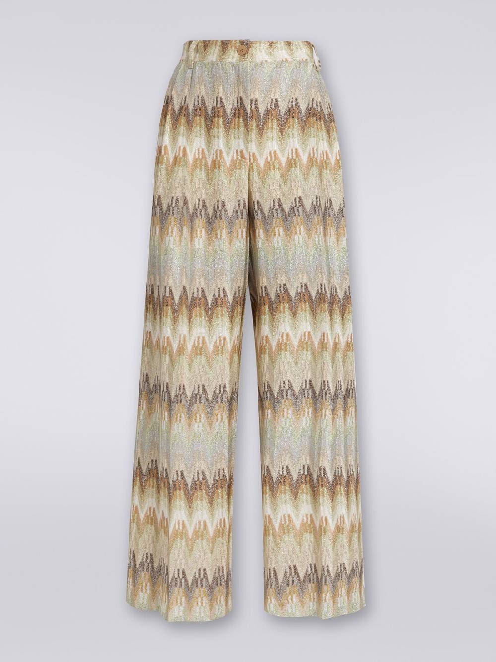 Missoni Pantaloni classici in viscosa zig zag con lurex Italia