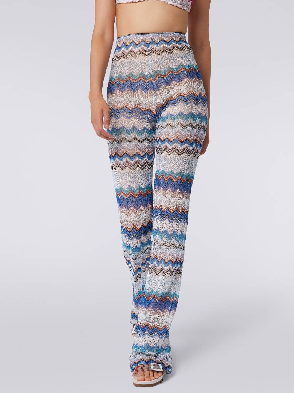 Missoni Pantaloni copricostume in crochet zig zag con lurex Comprane uno, ottenene uno gratis