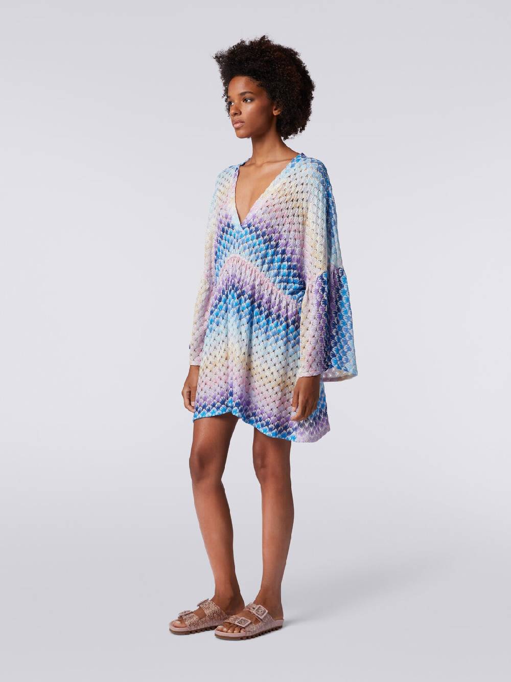Missoni Caftano copricostume corto effetto pizzo con lurex Acquista Ora