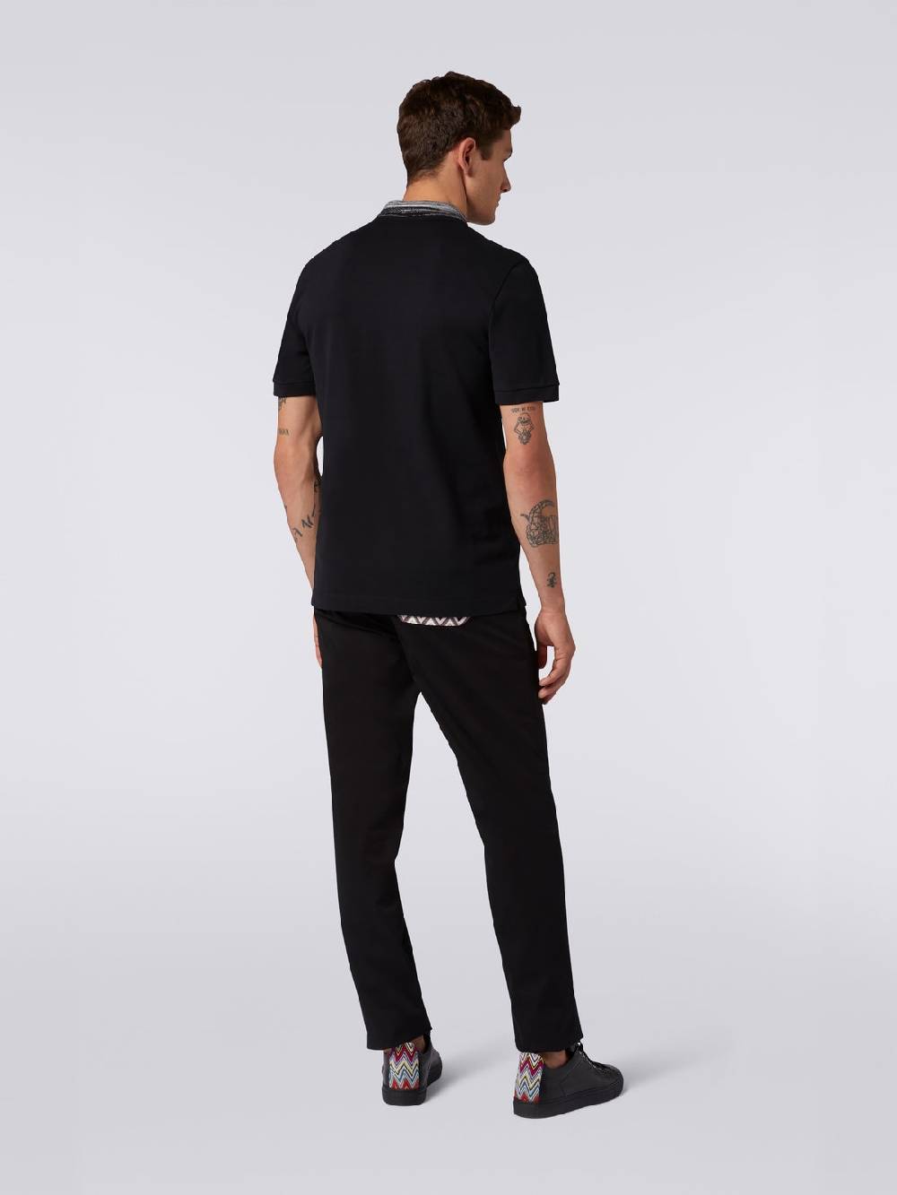Missoni Polo in cotone con colletto fiammato e scritta logo Fino Al -60%