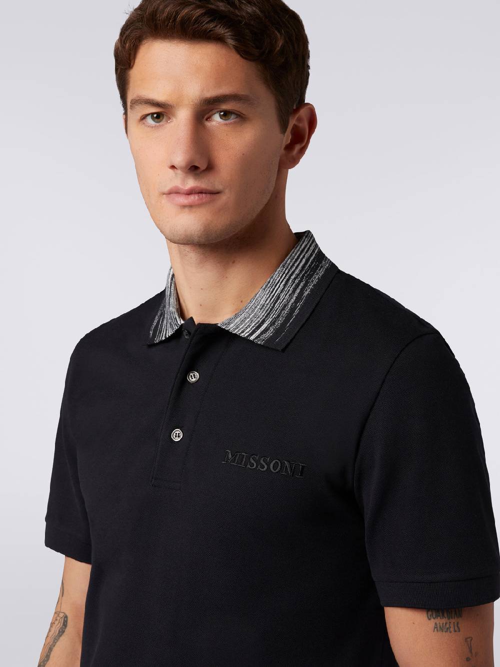 Missoni Polo in cotone con colletto fiammato e scritta logo Fino Al -60%
