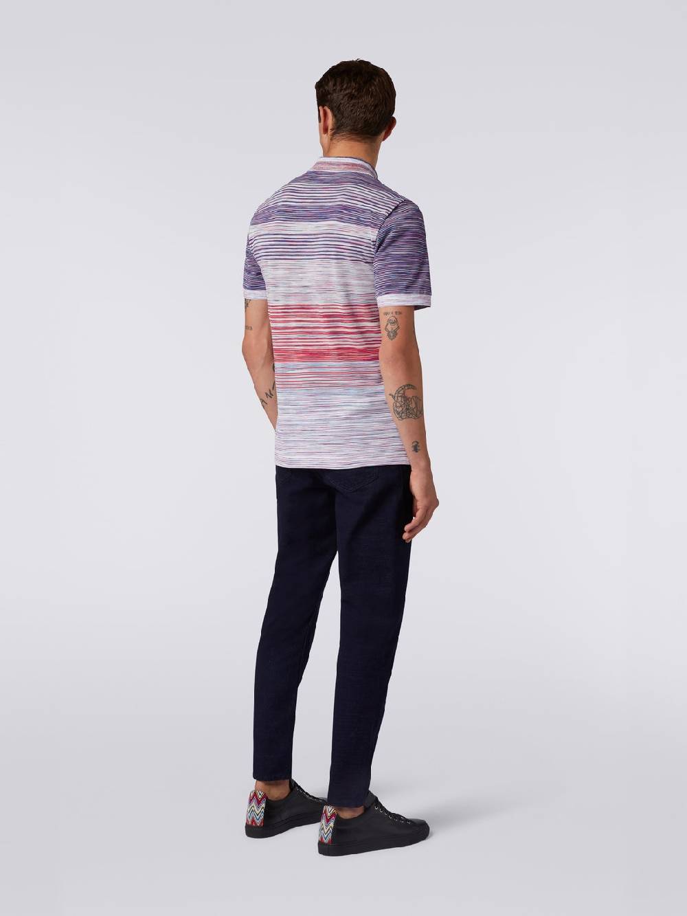 Missoni Polo in piquet di cotone fiammato Shopping Online
