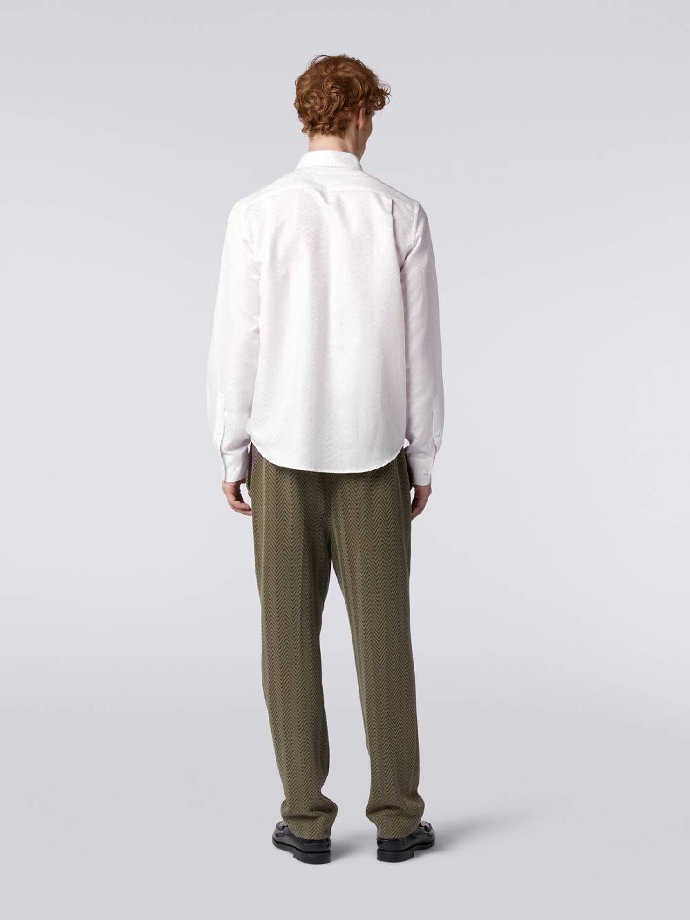Missoni Camicia a maniche lunghe in misto cotone con motivo zig zag Sottocosto
