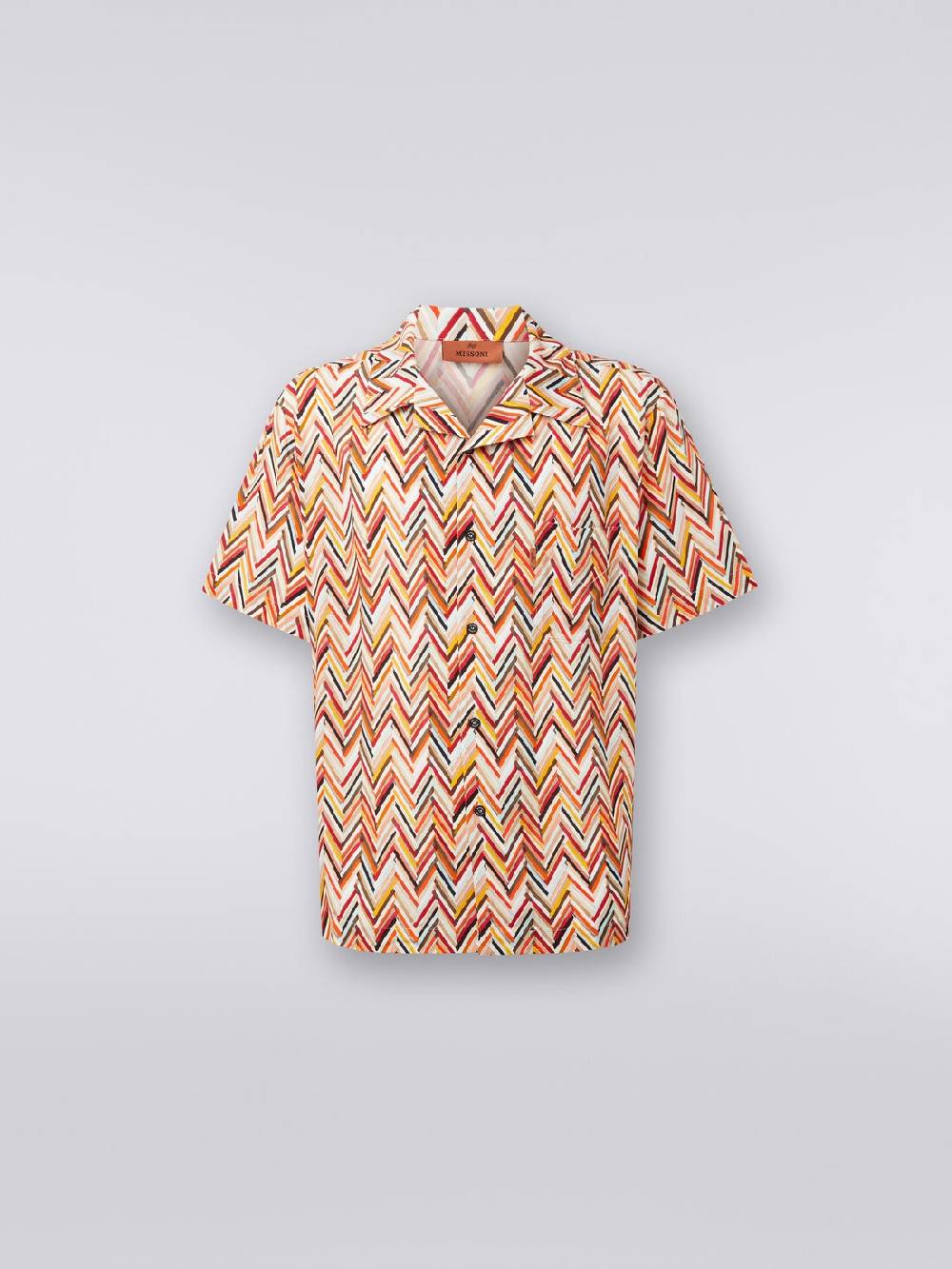 Missoni Camicia a maniche corte in viscosa con stampa zig zag Novità
