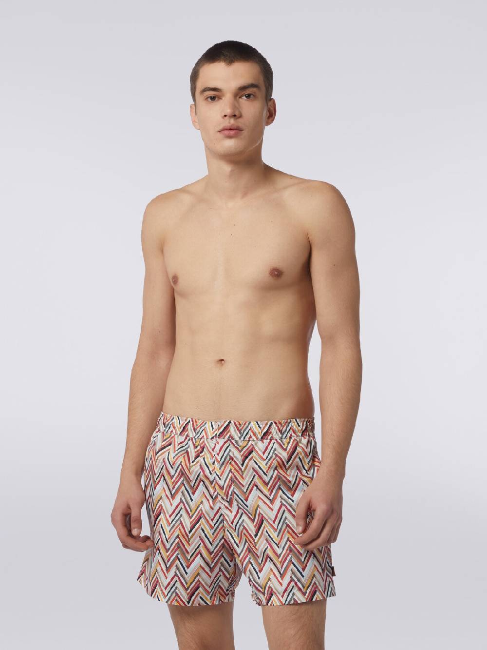 Missoni Boxer mare con stampa zig zag effetto spennellate Presa