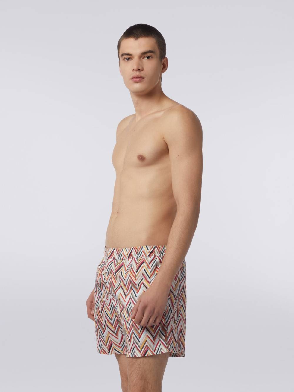 Missoni Boxer mare con stampa zig zag effetto spennellate Presa