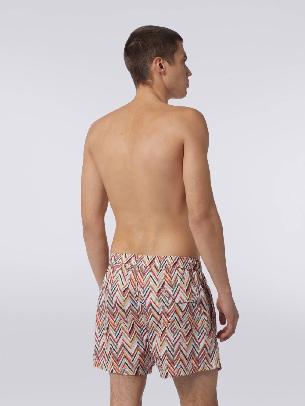 Missoni Boxer mare con stampa zig zag effetto spennellate Presa