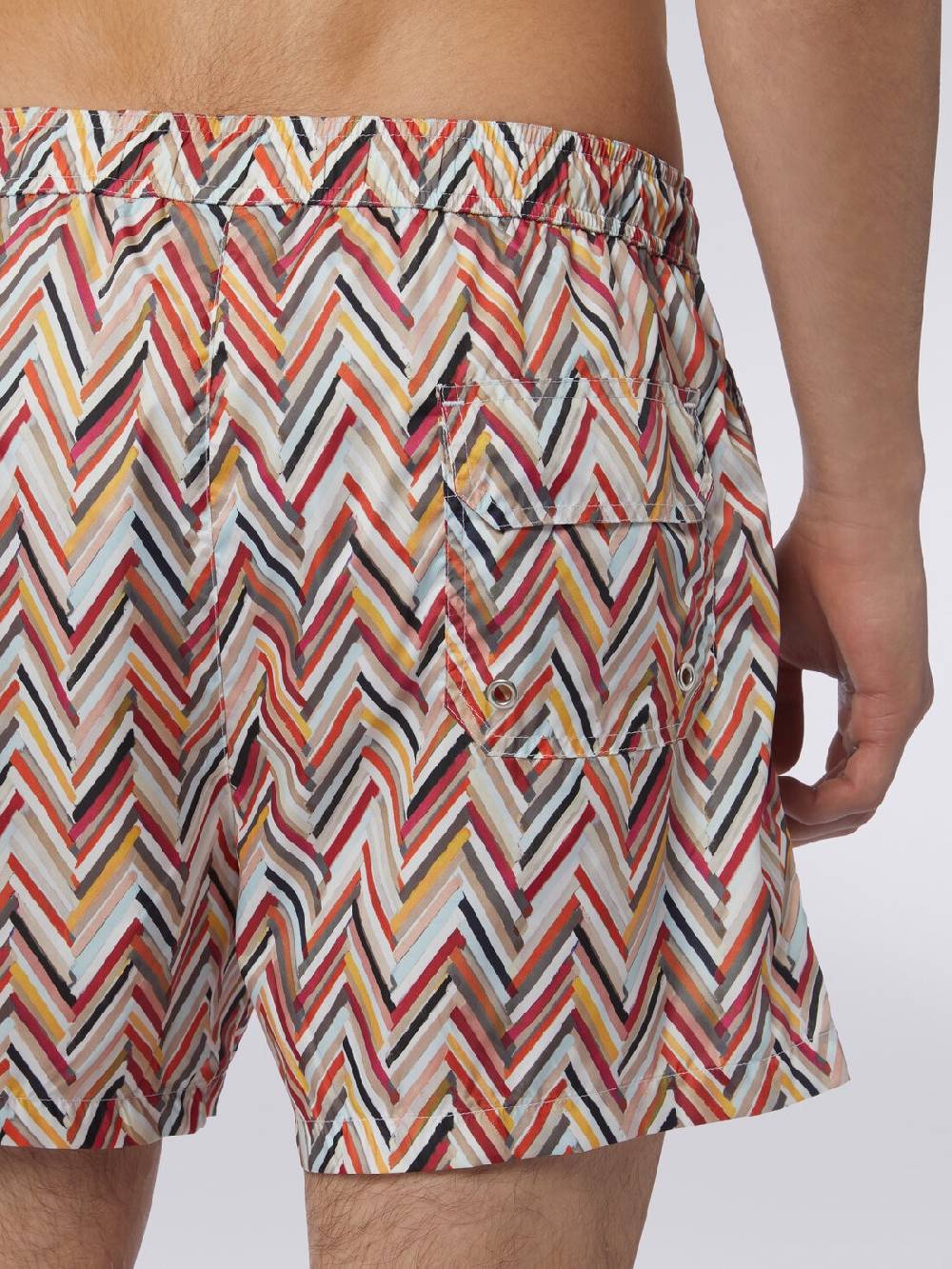 Missoni Boxer mare con stampa zig zag effetto spennellate Presa