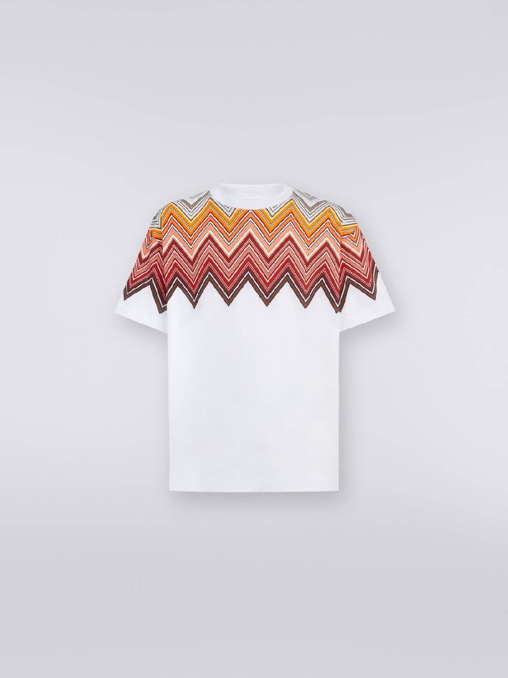 Missoni T-shirt oversize in cotone con stampa macro zig zag Sconto