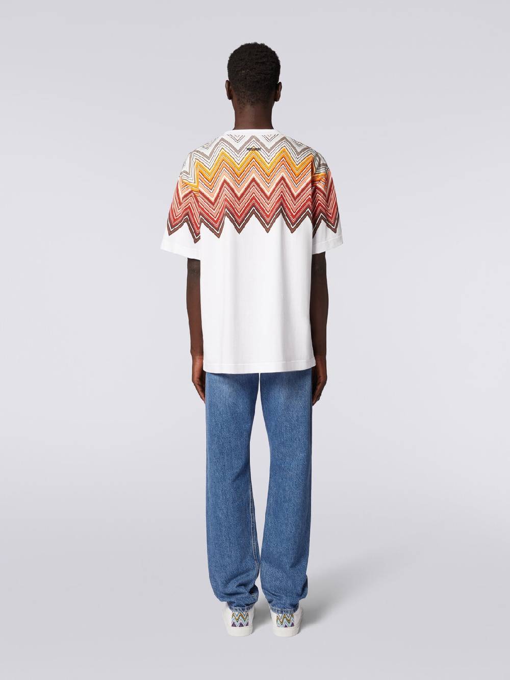 Missoni T-shirt oversize in cotone con stampa macro zig zag Sconto