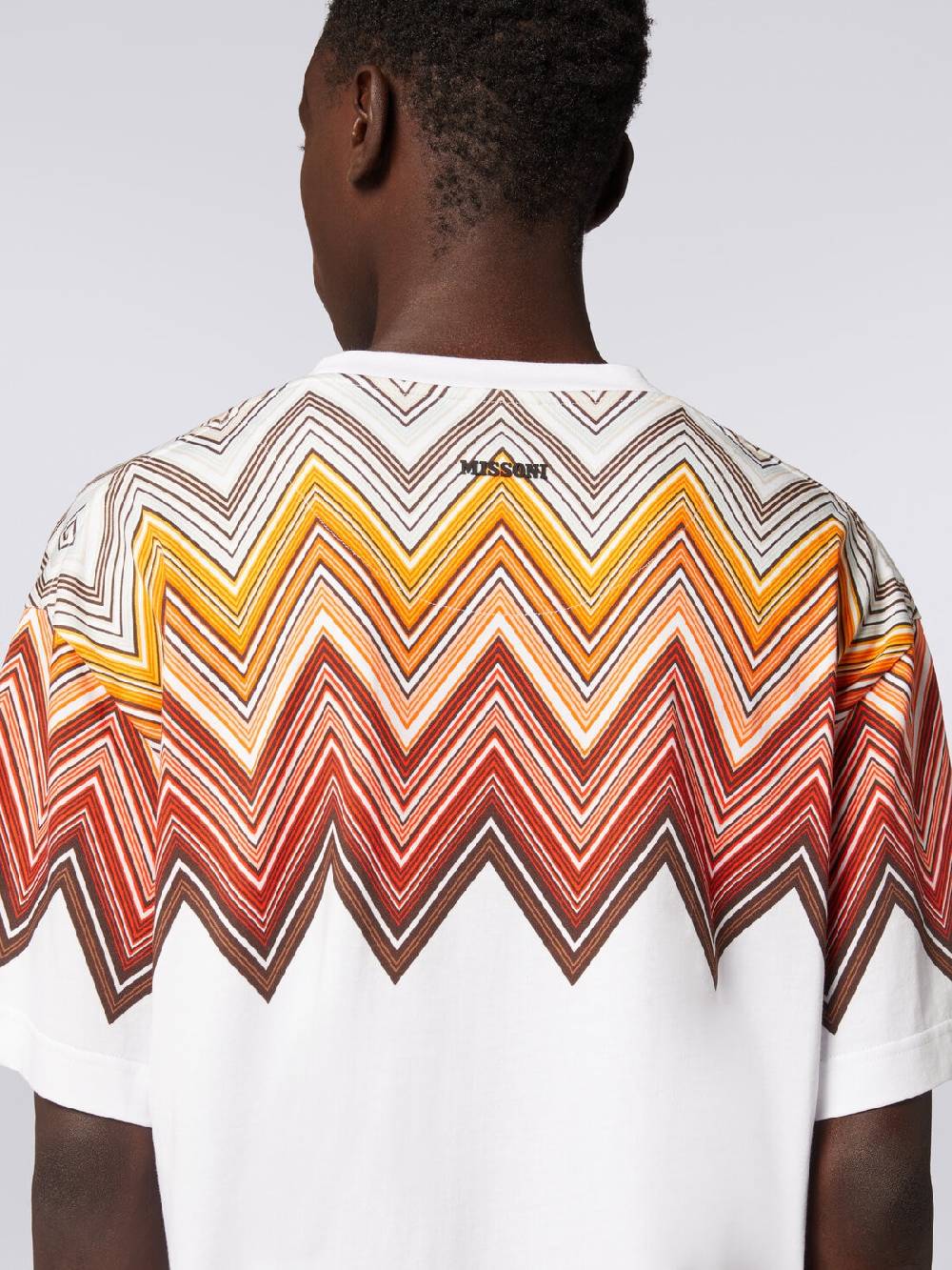 Missoni T-shirt oversize in cotone con stampa macro zig zag Sconto