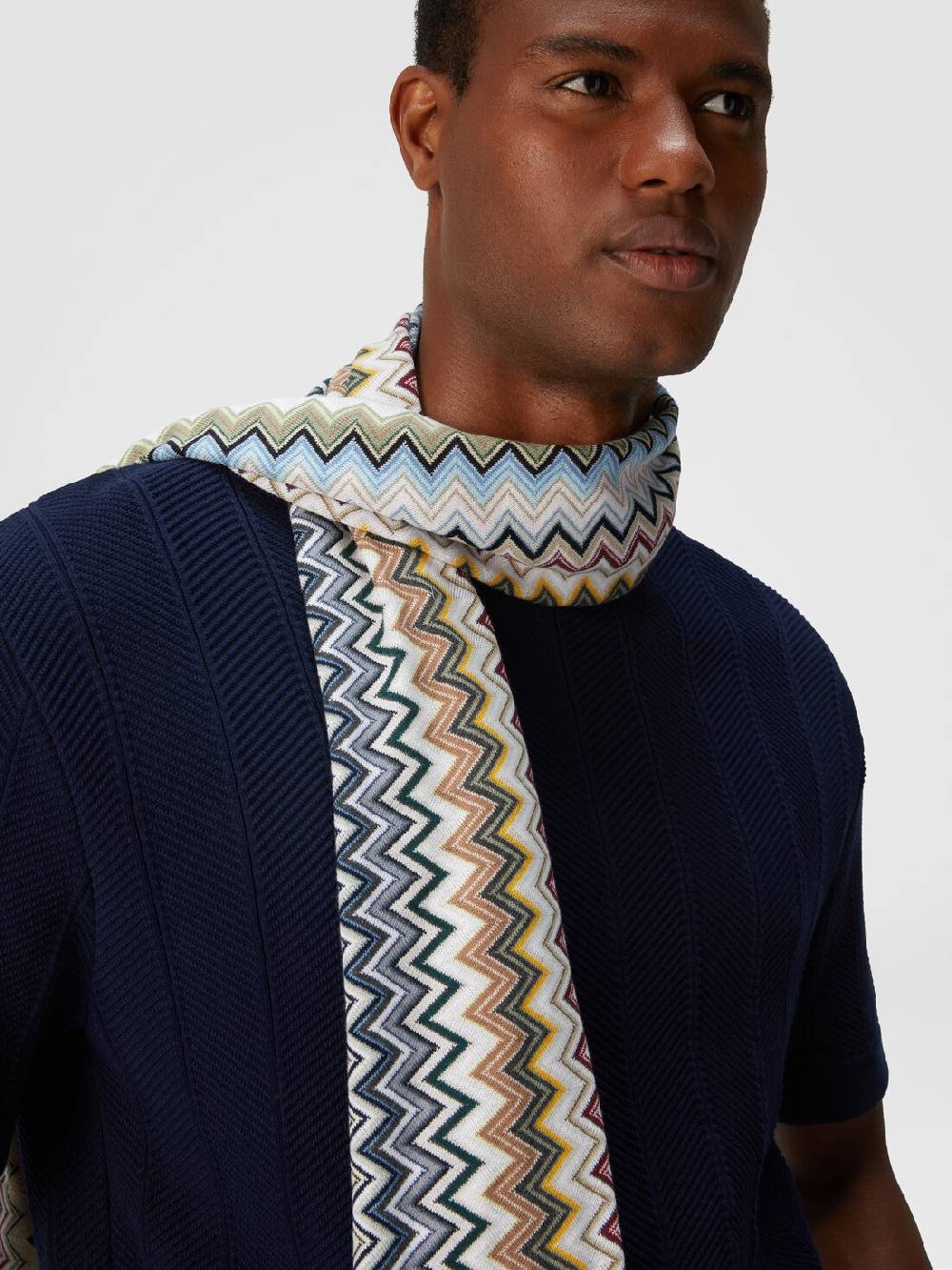 Missoni Sciarpa in maglia di cotone chevron Economico