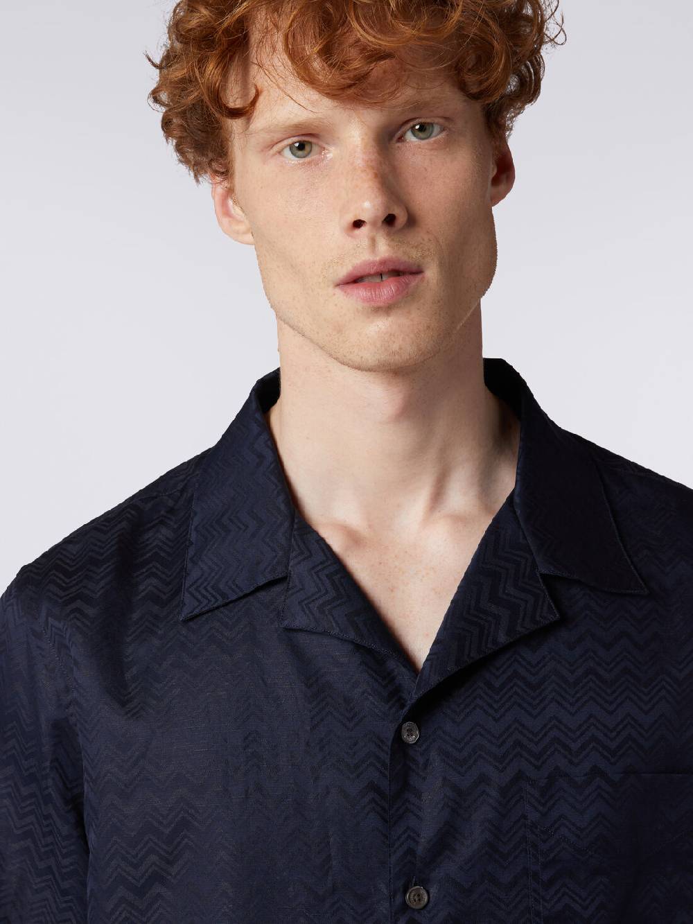 Missoni Camicia a maniche corte modello bowling in misto cotone chevron Discount Store per i nuovi prodotti