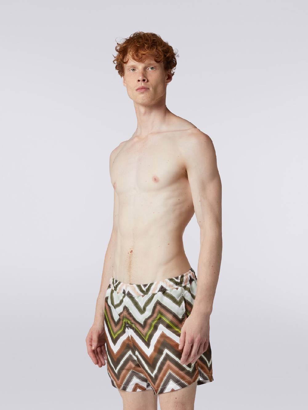 Missoni Boxer mare in nylon con macro-zig zag in gradazione Saldi Di Fabbrica
