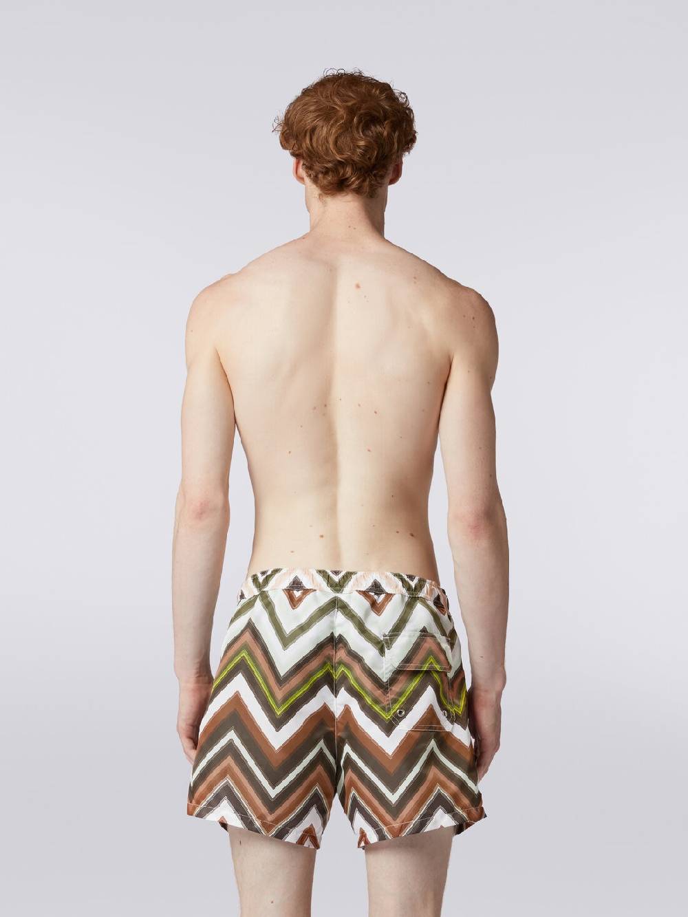 Missoni Boxer mare in nylon con macro-zig zag in gradazione Saldi Di Fabbrica
