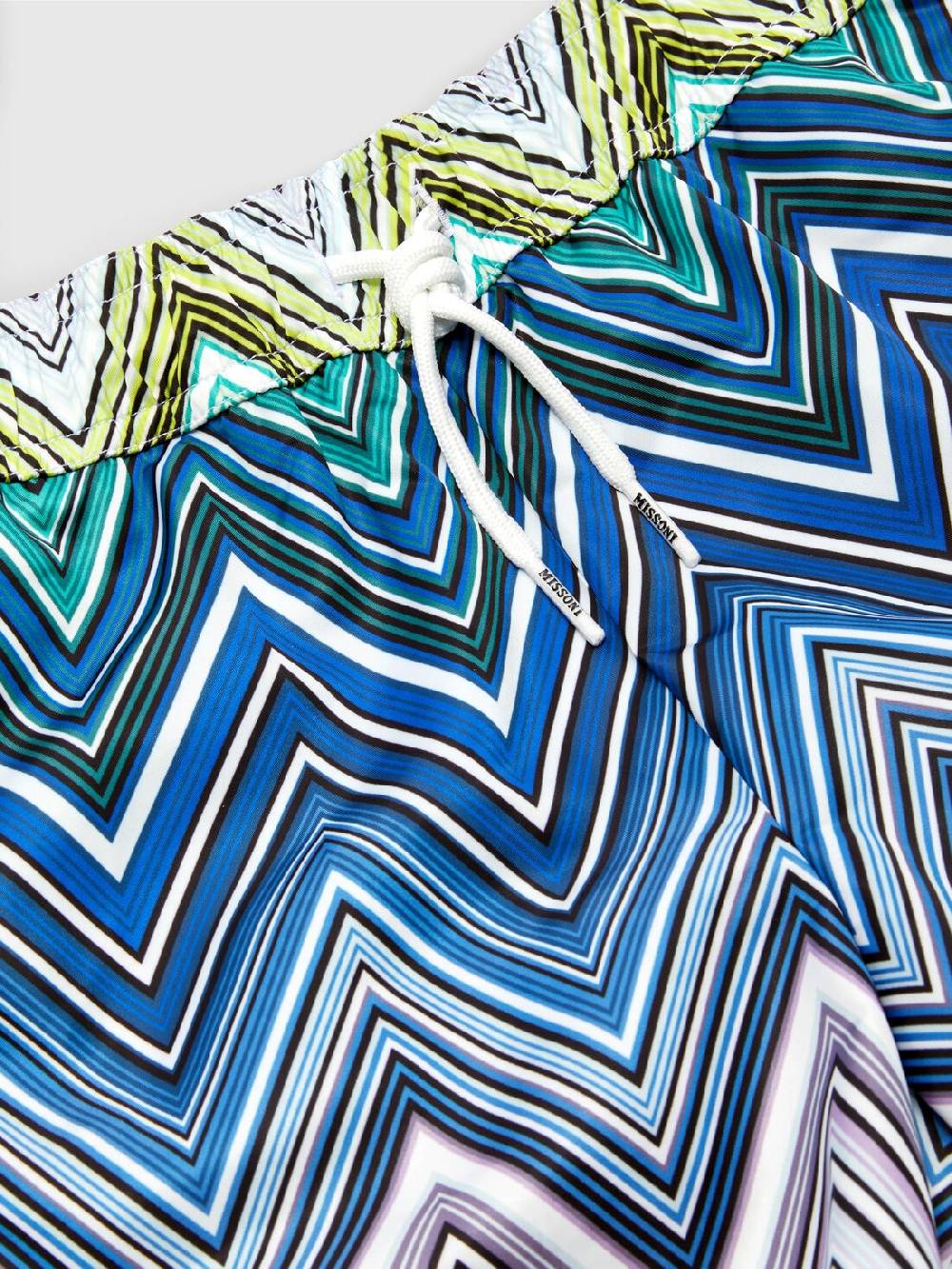 Missoni Boxer mare con motivo chevron e scritta logo Italy