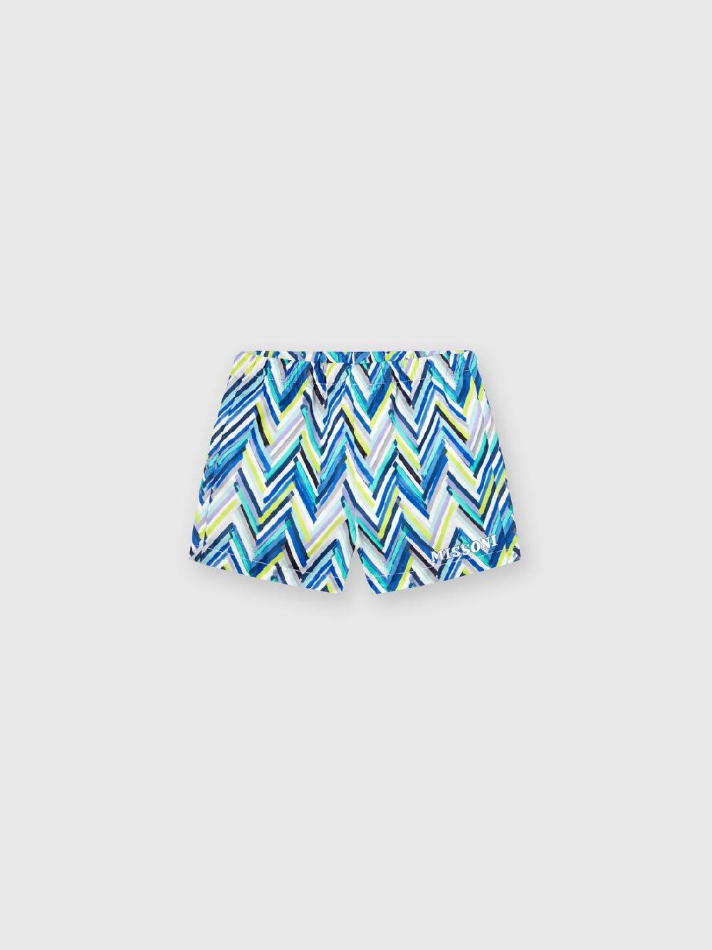 Missoni Boxer mare con stampa zig zag e scritta logo Italia