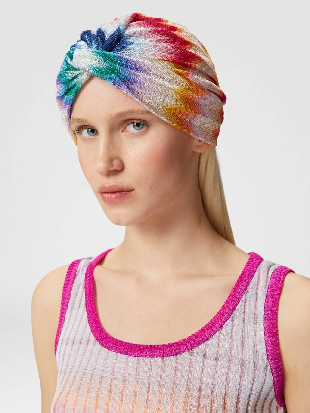 Missoni Turbante in viscosa chevron con lamé Promozione