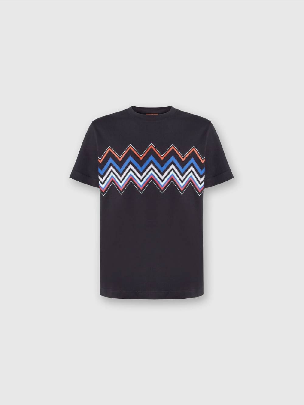 Missoni T-shirt a maniche corte in cotone con stampa zig zag Qualità Garantita
