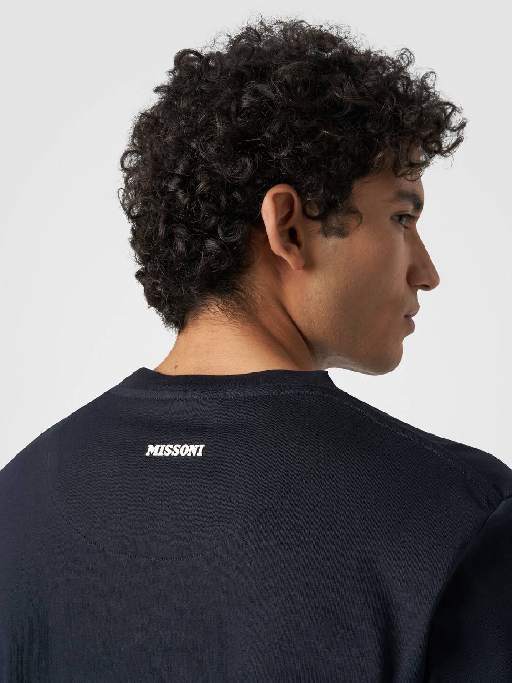 Missoni T-shirt a maniche corte in cotone con stampa zig zag Qualità Garantita