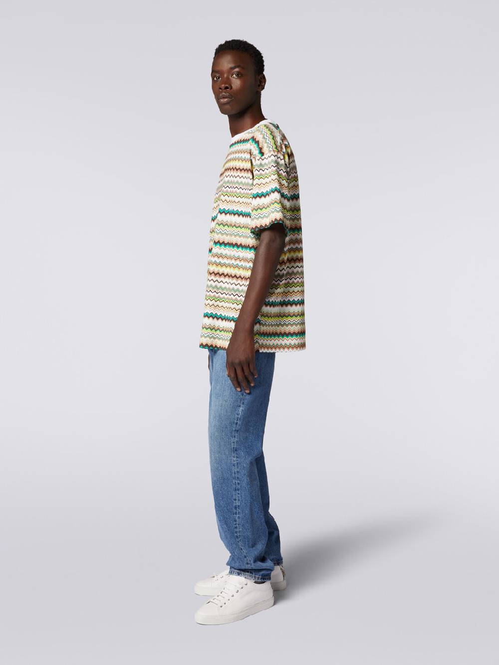 Missoni T-shirt oversize in cotone con stampa zig zag Negozi Online
