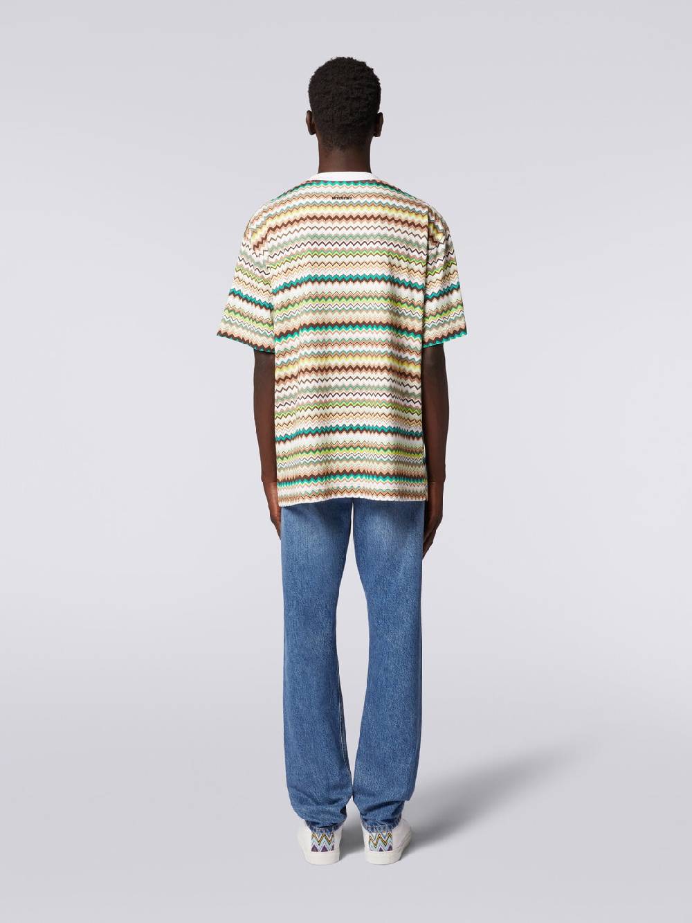 Missoni T-shirt oversize in cotone con stampa zig zag Negozi Online
