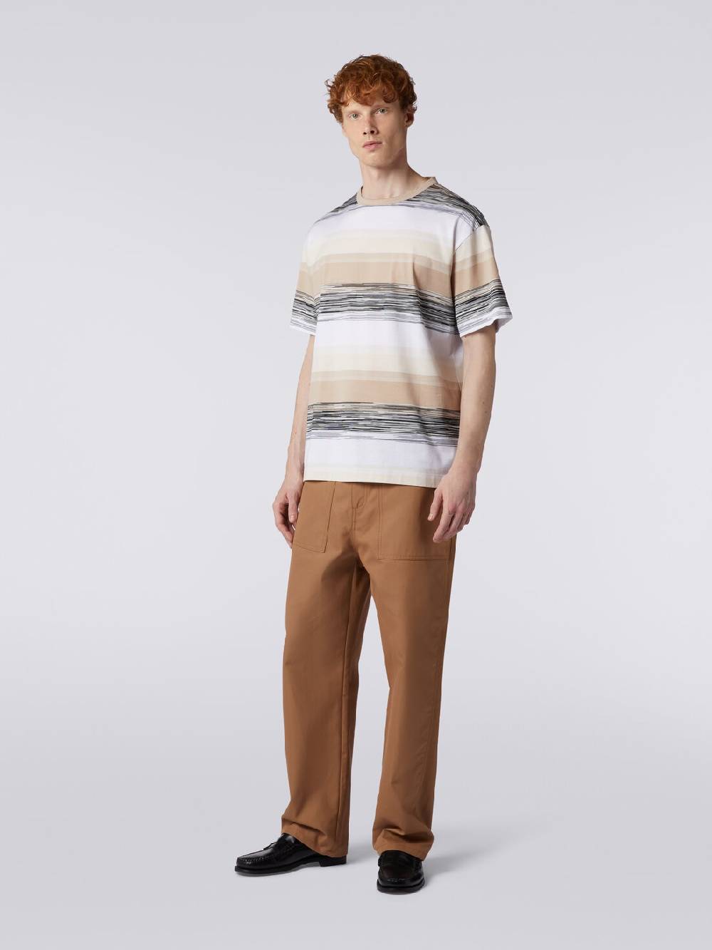 Missoni T-shirt a maniche corte in cotone con inserti fiammati Consegna Veloce