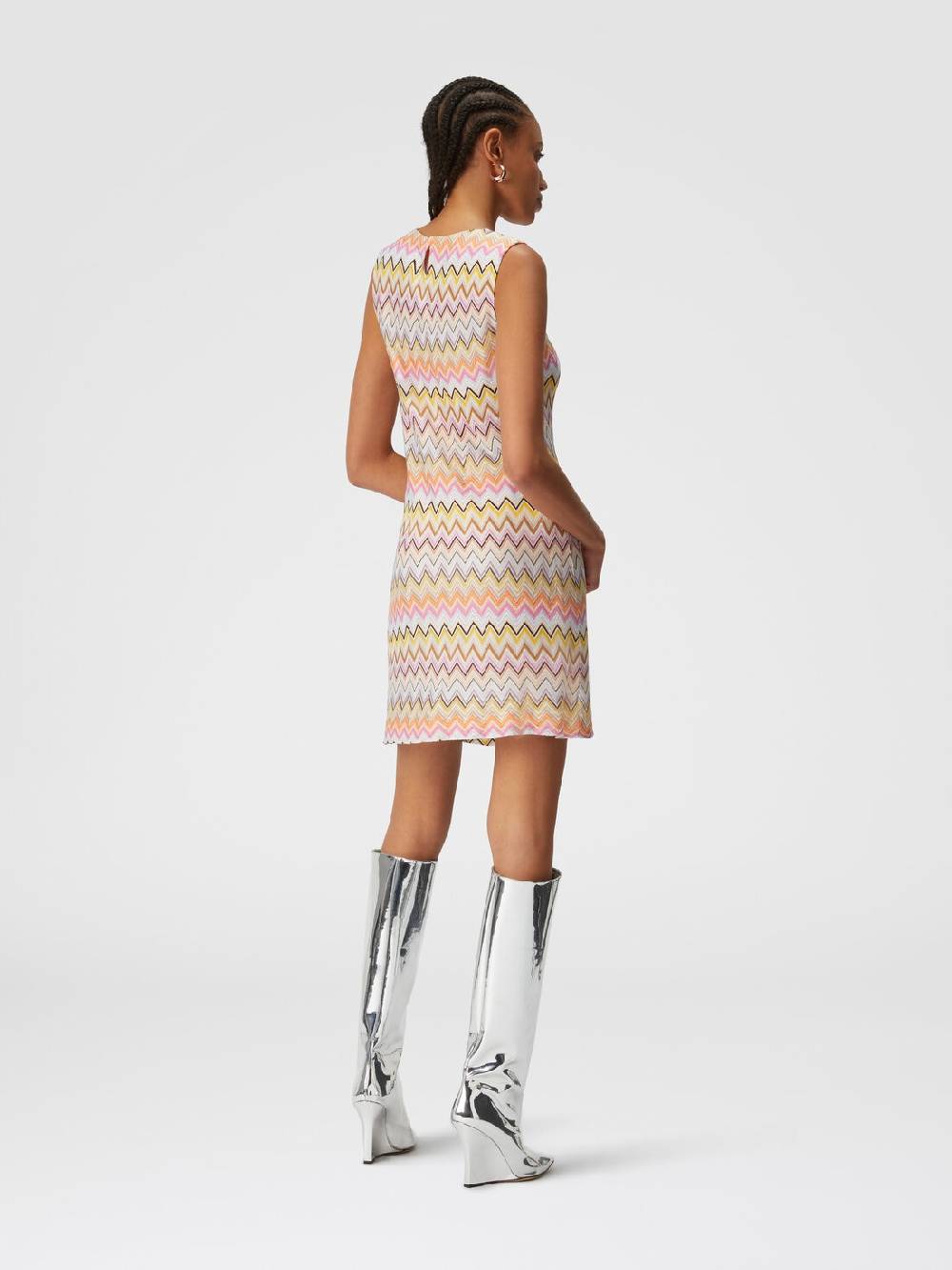 Missoni Mini-abito senza maniche in viscosa zig zag Presa