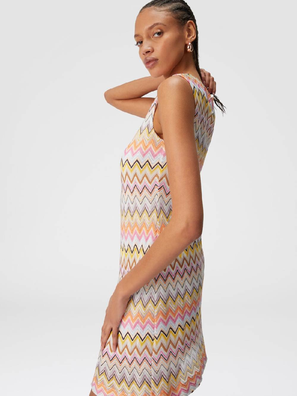 Missoni Mini-abito senza maniche in viscosa zig zag Presa