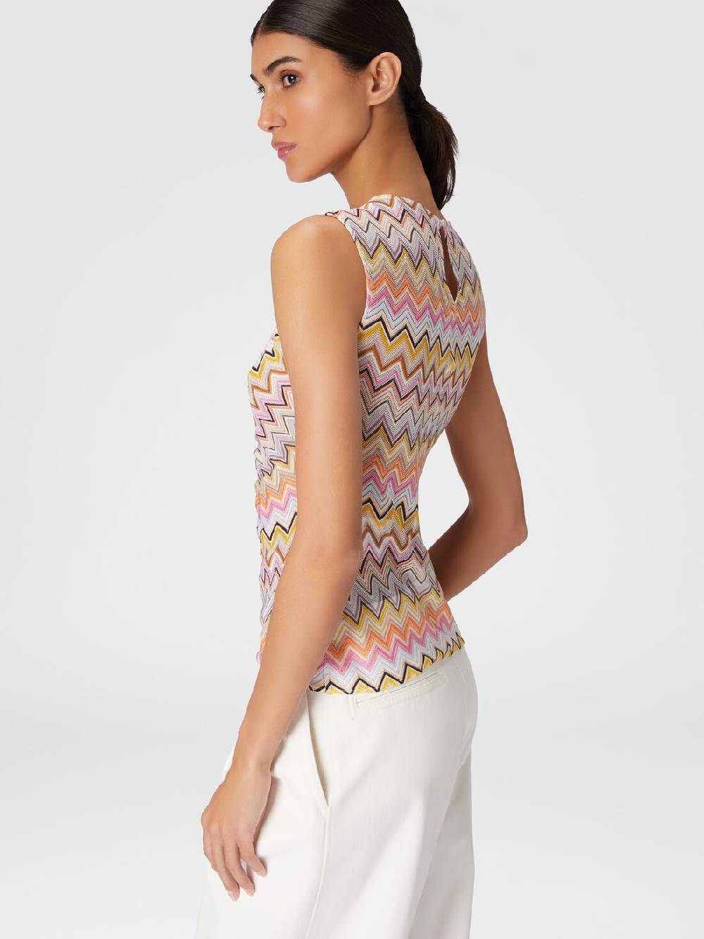 Missoni Top senza maniche con scollatura arricciata Sconto