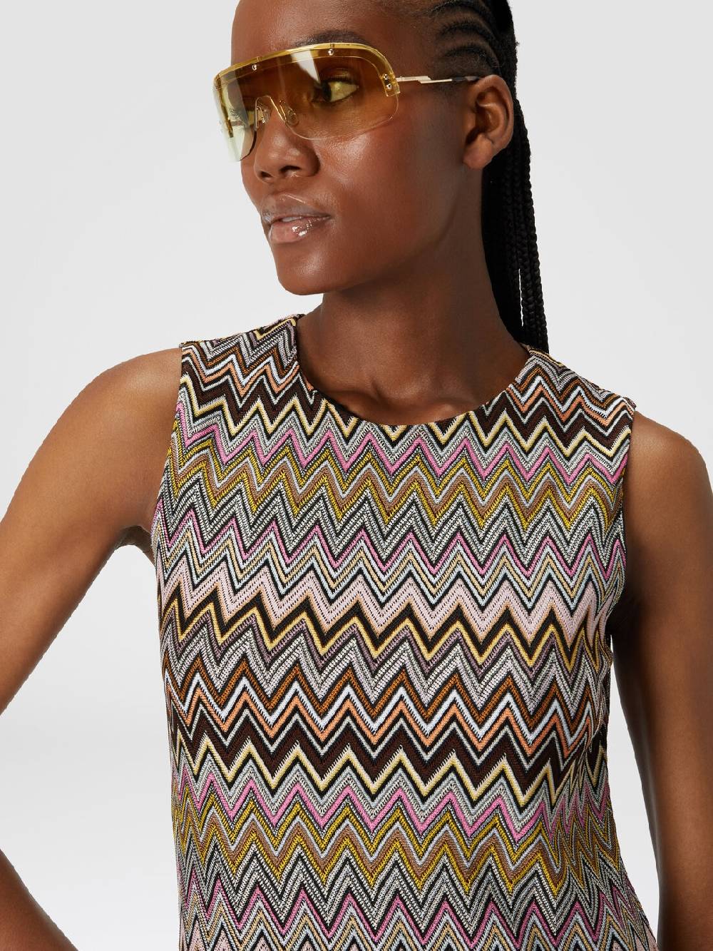 Missoni Mini-abito senza maniche in viscosa zig zag Outlet